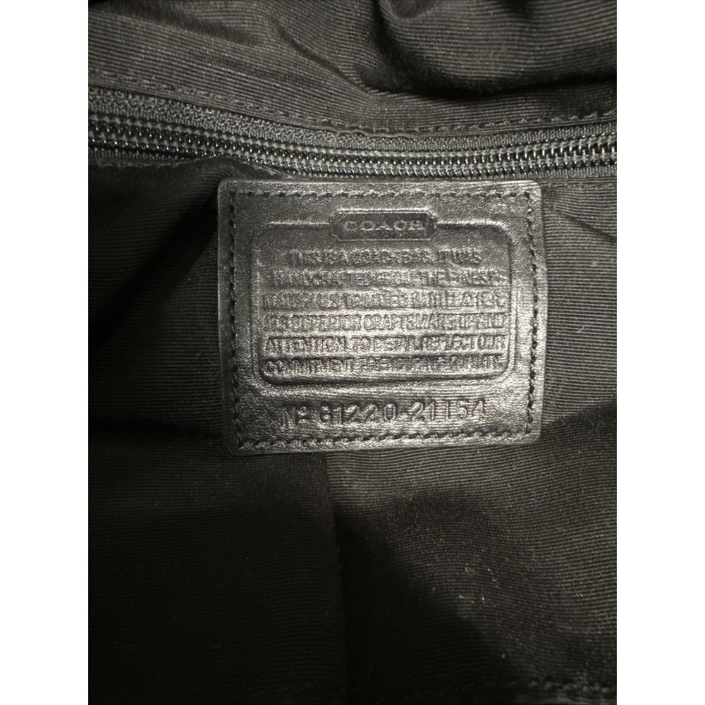 COACH Legacy Black & Silver Stripe Signature Molly Bag Satchel 21154 Purse Tote - Picture 12 of 13